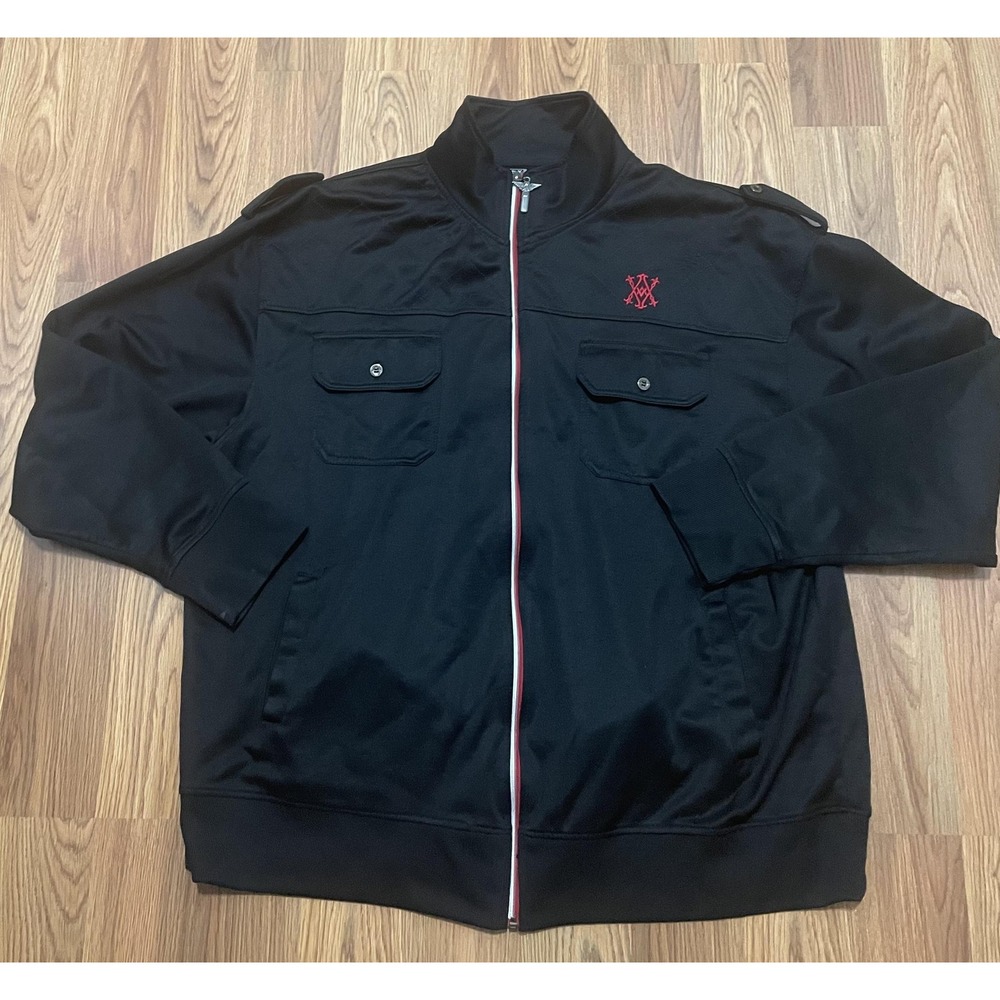 Avirex Jacket Mens 2XL Military Utility Full Zip Quilted Epaulet